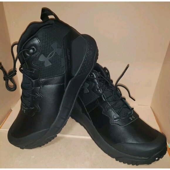 Under Armour Micro G Valsetz Mid Leather Waterproof Tactical Boots Men 10.5 & 13 - Picture 6 of 14